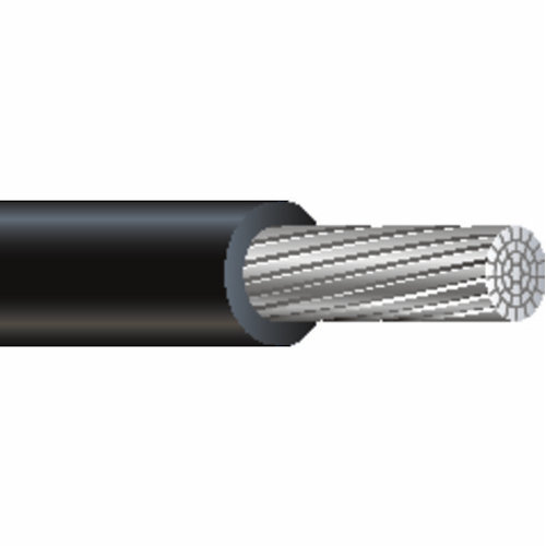 Product image for PV 3/0 Stranded BLACK 1kV/2kV Aluminum Photovoltaic Wire (Cut to Length)