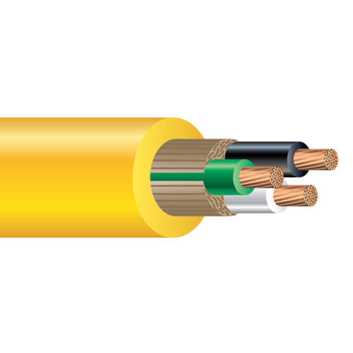 Product image for SJTOW 14/3 Stranded Copper 300V Portable Cord, Oil/Weather Resistant, Yellow (250ft Spool)