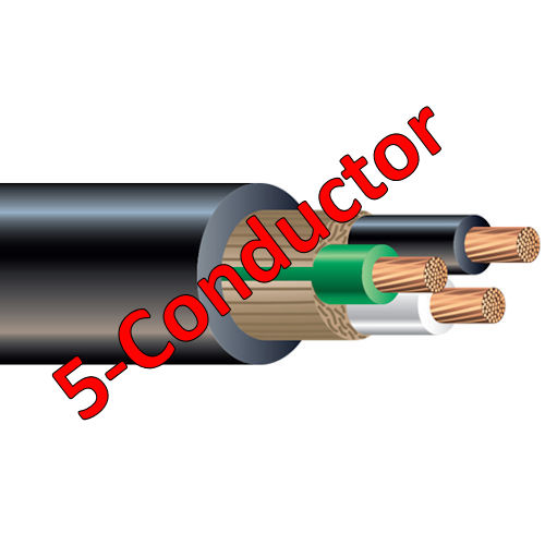 Product image for SO 4/5 (Black/White/Red/Green/Orange) Flexible Power Cord, Stranded Copper, 600V, Black Jacketed (250ft Spool)