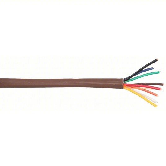 Product image for Thermostat Wire 18/8 Brown Solid Copper Thermostat Cable, CL2, (250ft Spool)