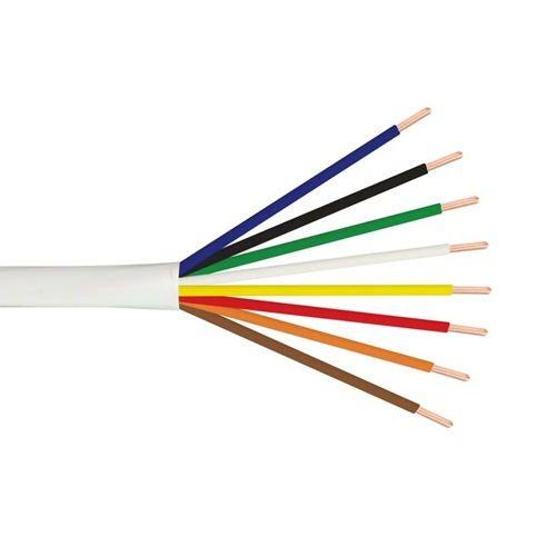 Product image for T-STAT 20/8 Solid Copper 150 Volt CL2 White Jacket 250 Foot Spool Thermostat Wire