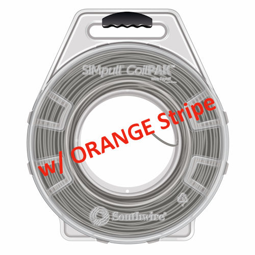 Product image for Southwire 58018905 THHN #12 Stranded Copper GRAY w/ORANGE Stripe Wire (2000' SIMpull® CoilPAK™)