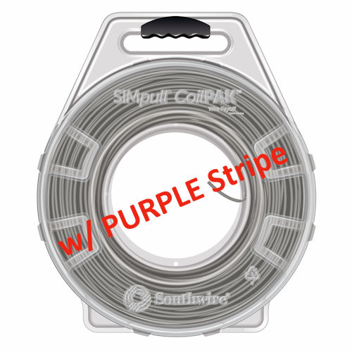 Product image for Southwire 58022705 THHN #10 Solid Copper GRAY w/PURPLE Stripe Wire (1250ft SIMpull® CoilPAK™)