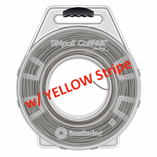 Product image for Southwire 58019005 THHN #12 Stranded Copper GRAY w/YELLOW Stripe Wire (2000' SIMpull® CoilPAK™)