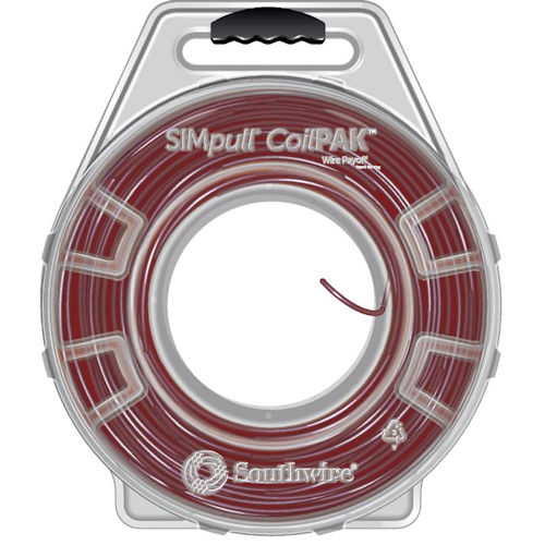 Southwire 58025405 THHN #10 Stranded Copper RED Wire (1250ft SIMpull&#174; CoilPAK&#8482;)
