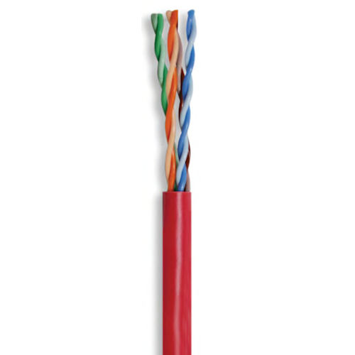 Product image for Superior Essex 77-240-4A 23 AWG 4-Pair Conductor Solid Annealed Copper White PVC Jacket Category 6 Riser Fiber Optic Cable, 1000 Feet