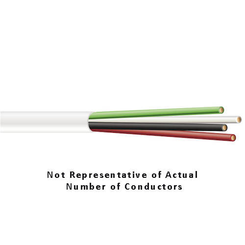 Product image for General Cable 05482.R8.02 20/2 Solid Copper Thermostat Wire, CL2, White (500ft Spool)