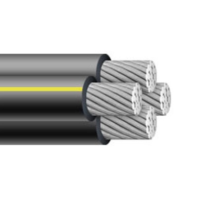 URD 250-250-250-3/0 Rust Aluminum Quadruplex Direct Burial Cable