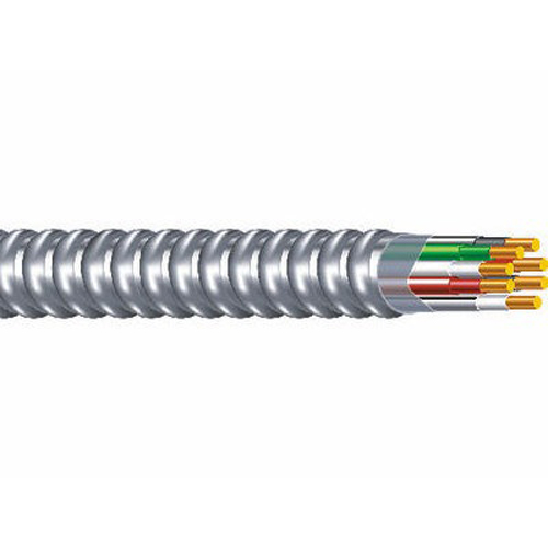Product image for MC-SN-S 12/4-10/2-12/2 Solid Copper Conductor, Super Neutral, Steel Armor Cable (250ft Coil)