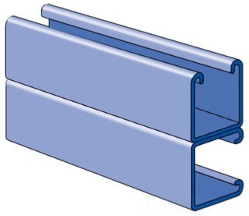 Product image for Unistrut P6001C-16PG 13/16" x 1-5/8" x 16ft 19 Gauge Channel, Pre-Galvanized